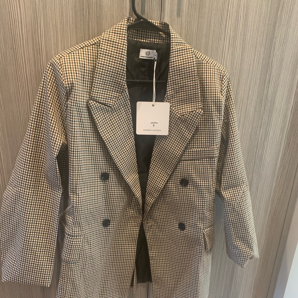 Double breasted Blazer Pink Diamond  NWT Size 8 Australian (S/M USA)